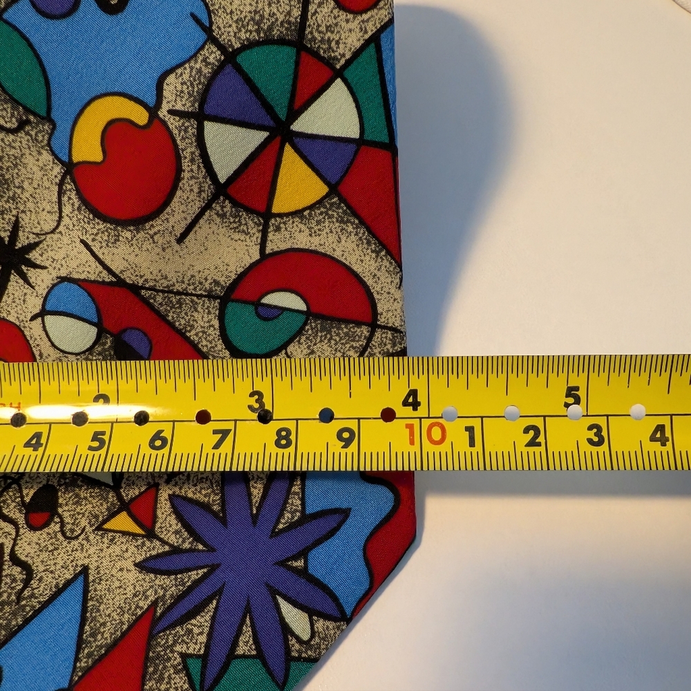 MFA Boston Silk Tie Vintage Joan Miro Style Surrealist Art Print MCM Host Pick - Picture 3 of 3